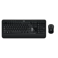 Logitech Advanced Wireless Combo Keyboard and Mouse, Black (920-008701)