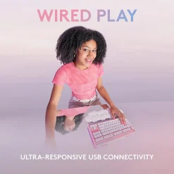 Logitech Aurora G713 Ergonomic Mechanical Gaming Keyboard, White Mist (920-010413)