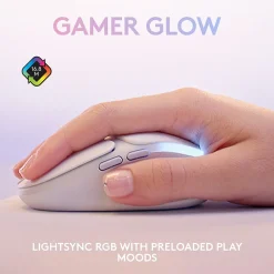 Logitech Aurora G705 Wireless Optical Gaming Mouse, White Mist (910-006365)