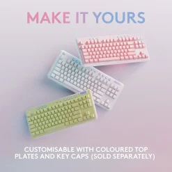 Logitech Aurora G715 Wireless Ergonomic Gaming Keyboard, White Mist (920-010453)