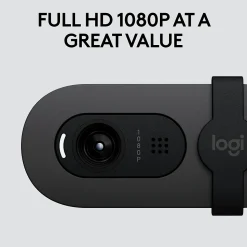 Logitech Brio 105 Full HD 1080p Webcam, 2 Megapixels, Black (960-001579)