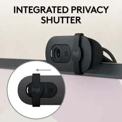 Logitech Brio 105 Full HD 1080p Webcam, 2 Megapixels, Black (960-001579)