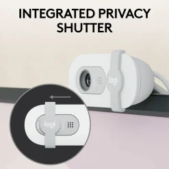 Logitech Brio 100 HD 1080p Webcam, 2 Megapixels, Off-White (960-001616)