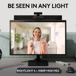 Logitech Brio 505 HD 1080p Webcam, 4 Megapixels, Graphite (960-001522)