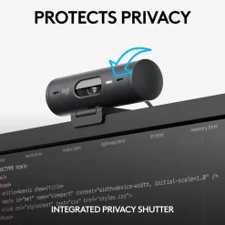 Logitech Brio 505 HD 1080p Webcam, 4 Megapixels, Graphite (960-001522)