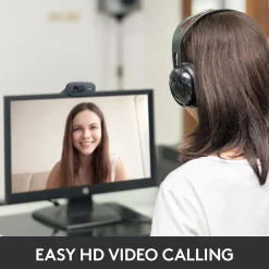 Logitech C270 HD Webcam with Noise-Reducing Mics for Video Calls