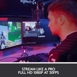Logitech C922 Pro Stream Webcam 1080P Camera for HD Video Streaming, Black (960-001087)