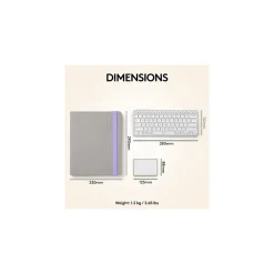 Logitech Casa Pop-Up Desk Work From Home Kit: Laptop Stand, Keyboard, Touchpad & Storage, Nordic Calm (920-011238)