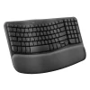 Logitech Ergo Series Wave Keys Wireless Ergonomic Keyboard, Graphite (920-011898)