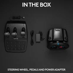 Logitech G G29 Driving Force 941-000110 Gaming Steering Wheel for PS3 & PS4, Cable, Black