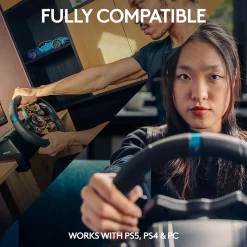 Logitech G G923 TRUEFORCE Sim Racing Wheel and Pedals for PS5, PS4 and PC, Black (941-000147)