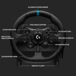 Logitech G G923 TRUEFORCE Sim Racing Wheel and Pedals for PS5, PS4 and PC, Black (941-000147)