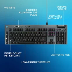 Logitech G G915 X Linear Gaming Mechanical Keyboard, Black (920-012950)