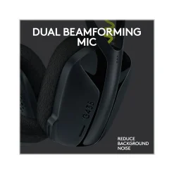 Logitech G435 LIGHTSPEED Bluetooth Over-the-Ear Gaming Headset, Black (981-001049)