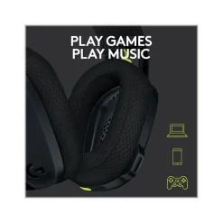 Logitech G435 LIGHTSPEED Bluetooth Over-the-Ear Gaming Headset, Black (981-001049)
