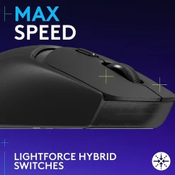 Logitech G309 LIGHTSPEED Wireless Optical Gaming Mouse, Black (910-007197)