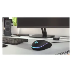 Logitech G203 LIGHTSYNC Optical Gaming Mouse, Black (910-005790)