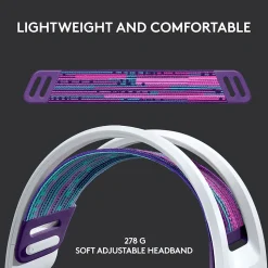 Logitech G Series G733 Wireless Over-the-Ear Gaming Headset, White (981-000882)