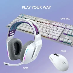 Logitech G Series G733 Wireless Over-the-Ear Gaming Headset, White (981-000882)