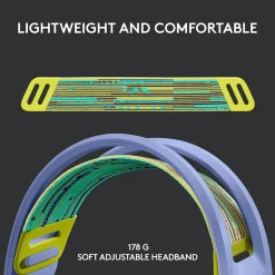 Logitech G Series G733 Wireless Over-the-Ear Gaming Headset, Lilac (981-000889)