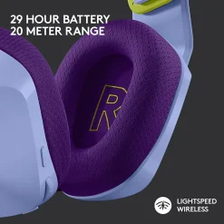 Logitech G Series G733 Wireless Over-the-Ear Gaming Headset, Lilac (981-000889)
