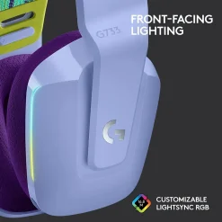 Logitech G Series G733 Wireless Over-the-Ear Gaming Headset, Lilac (981-000889)