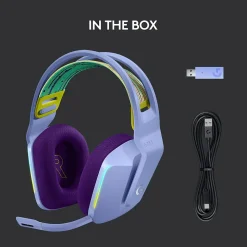 Logitech G Series G733 Wireless Over-the-Ear Gaming Headset, Lilac (981-000889)