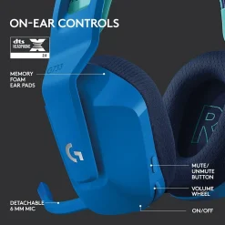 Logitech G Series G733 Wireless Over-the-Ear Gaming Headset, Blue (981-000942)