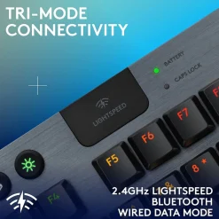 Logitech G Series G915 X LIGHTSPEED TKL Wireless Tactile Gaming Keyboard, Black (920-012715)