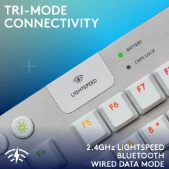 Logitech G Series G915 X LIGHTSPEED TKL Wireless Tactile Gaming Keyboard, White (920-012732)