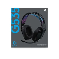 Logitech G535 Wireless Stereo Over-the-Ear Gaming Headset, Black (981-000971)