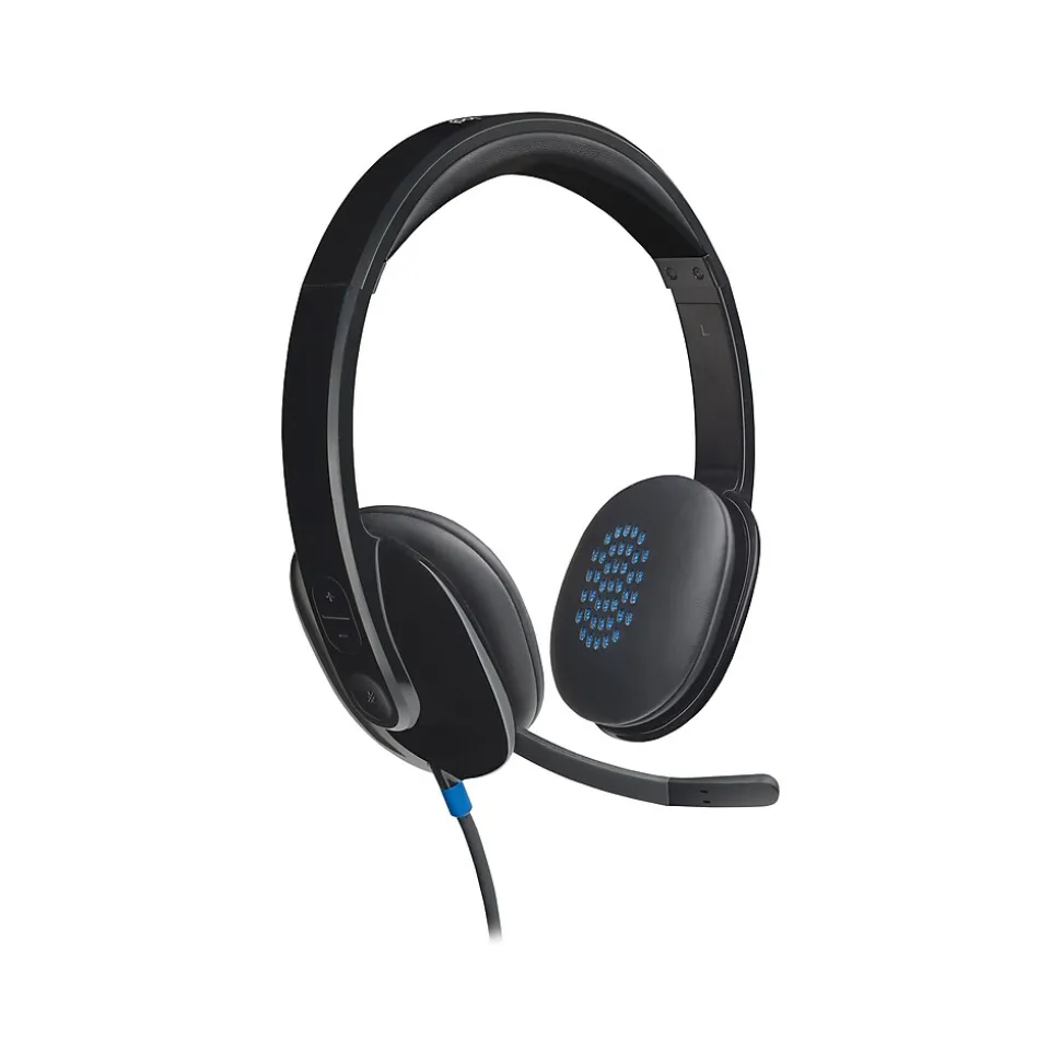 Logitech H540 Computer HD Headset, Over-the-Head, Black (981-000510)