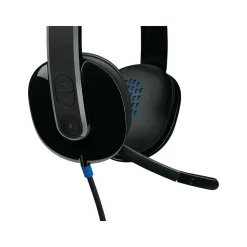 Logitech H540 Computer HD Headset, Over-the-Head, Black (981-000510)