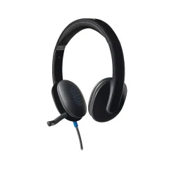Logitech H540 Computer HD Headset, Over-the-Head, Black (981-000510)