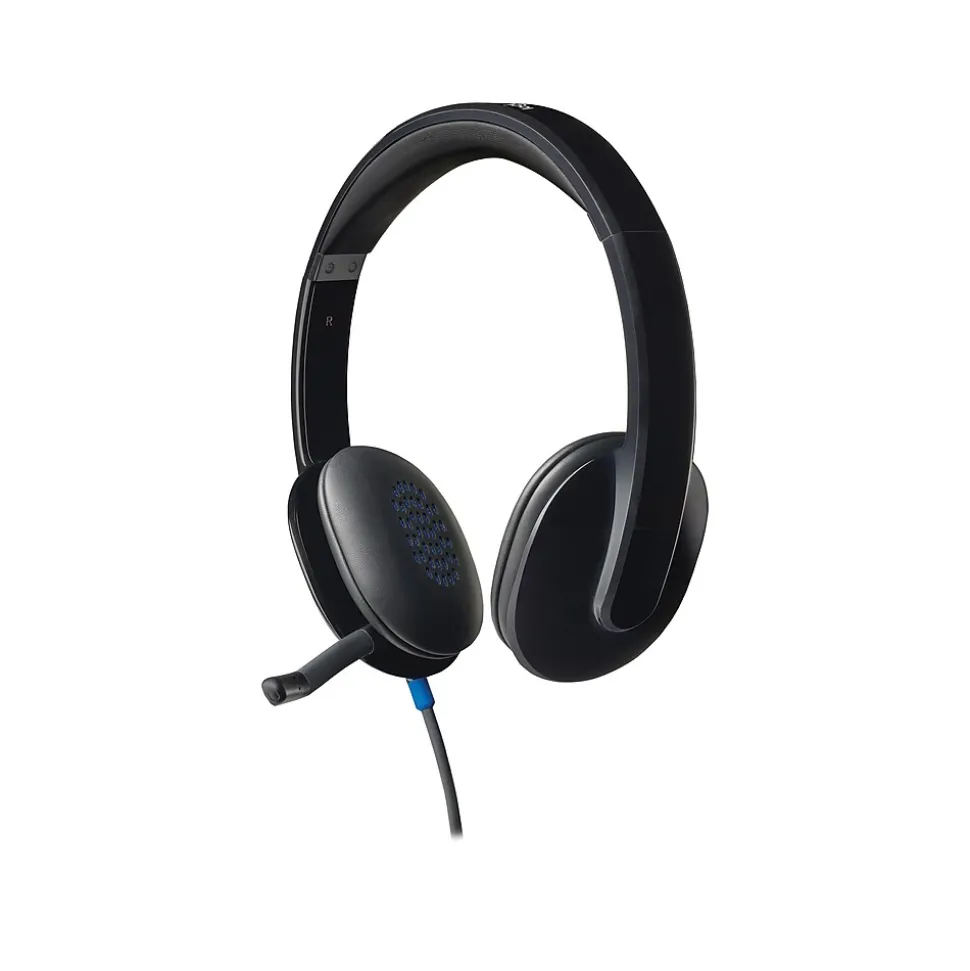 Logitech H540 Computer HD Headset, Over-the-Head, Black (981-000510)