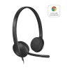 Logitech H340 Computer Headset, Over-the-Head, Black (981-000507)
