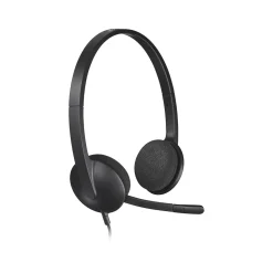 Logitech H340 Computer Headset, Over-the-Head, Black (981-000507)