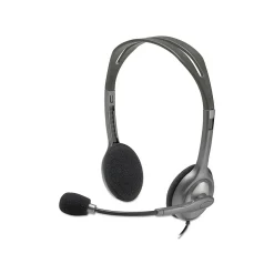 Logitech H111 3.5mm Stereo Computer Headset, On-Ear, Black (981-000612)