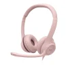 Logitech H390 Wired Headset For PC/Laptop, Rose Noise Canceling Stereo Computer Headset, USB-A (981-001280)