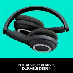 Logitech H600 Wireless Computer Headset, Over-the-Head, Black