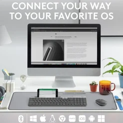 Logitech K585 Slim Multi-Device Wireless Keyboard, Graphite (920-011479)