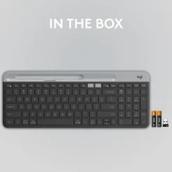 Logitech K585 Slim Multi-Device Wireless Keyboard, Graphite (920-011479)
