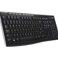 Logitech K270 USB Wireless Keyboard, Black (920-003051)