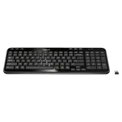Logitech K360 Wireless Keyboard, Glossy Black (920-004088)