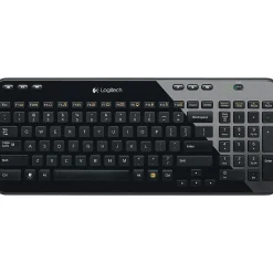 Logitech K360 Wireless Keyboard, Glossy Black (920-004088)
