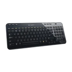 Logitech K360 Wireless Keyboard, Glossy Black (920-004088)