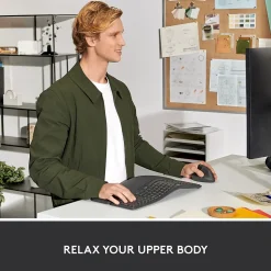 Logitech Lift Left Wireless Left-Handed Optical USB Mouse, Graphite (910-006467)