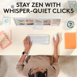 Logitech Lift Vertical Ergonomic Wireless Optical Mouse for Mac, White (910-006471)