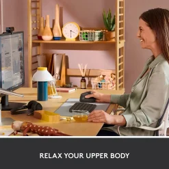 Logitech Lift Vertical Wireless Ergonomic Vertical Optical Bluetooth & USB Mouse, Graphite (910-006466)