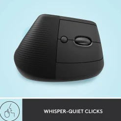 Logitech Lift Vertical Wireless Ergonomic Vertical Optical Bluetooth & USB Mouse, Graphite (910-006466)